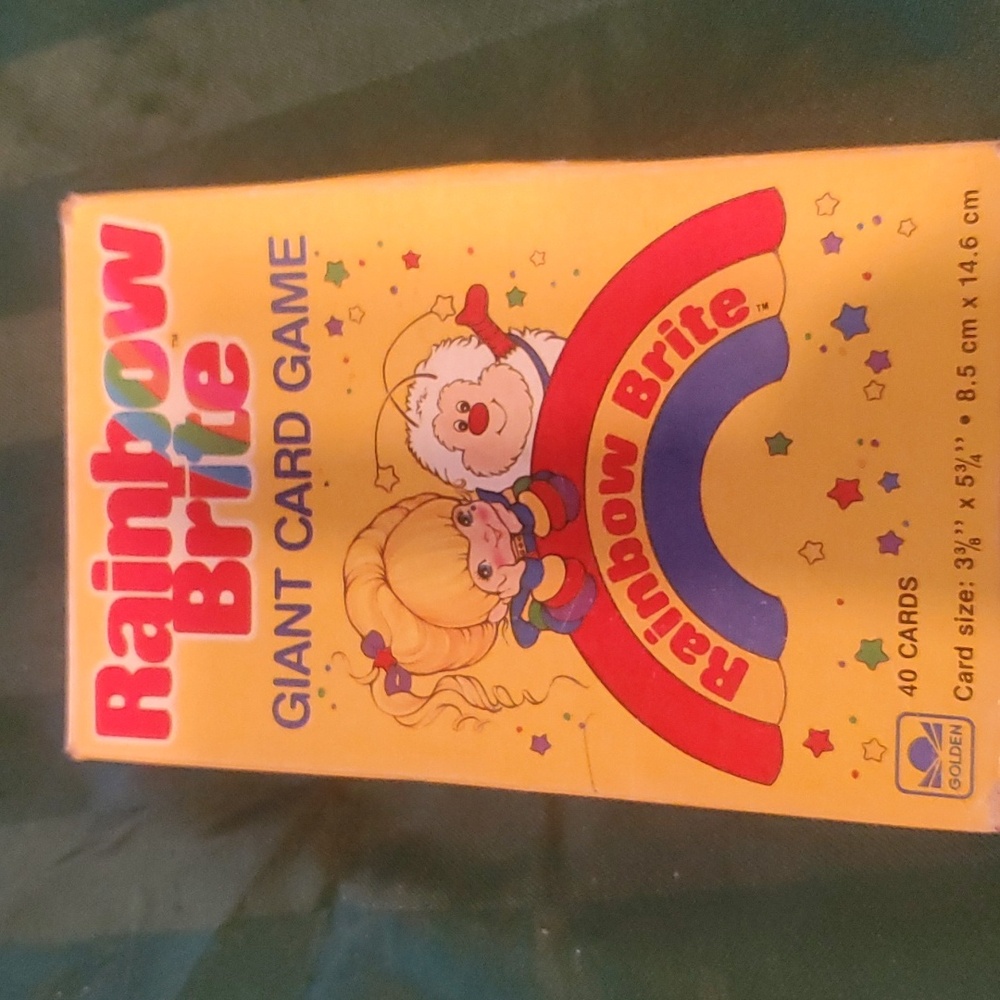 Vintage 1980 Rainbow Bright Giant Card Game